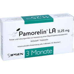 Abbildung: Pamorelin LA 11,25 mg P.und LM z.H.e.Depot-Injektionssuspension  1 St, Pulver und Lösungsmittel zur Herstellung einer Depot-Injektionssuspension PZN 18883477