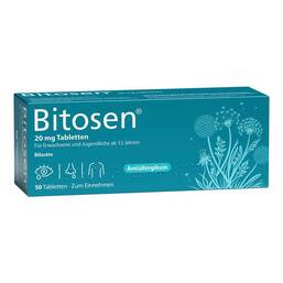 Abbildung: Bitosen 20 mg Tabletten 50 St, Tabletten PZN 18890514