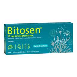 Abbildung: Bitosen 20 mg Schmelztabletten 20 St, Schmelztabletten PZN 18890537