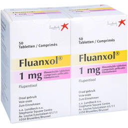 Abbildung: Fluanxol 1 mg Filmtabletten 100 St, Filmtabletten PZN 18900388