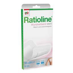 Abbildung: Ratioline Wundverband 10x20 cm steril 5 St, Pflaster PZN 18906818