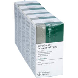 Abbildung: Berodualin 250 µg / 500 µg Lösung für e.Vernebler 5X20 ml, Lösung für einen Vernebler PZN 19053921