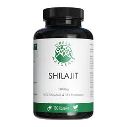 Abbildung: Green Naturals Shilajit 1300 mg hochdos.vegan Kapseln  180 St, Kapseln PZN 19059361