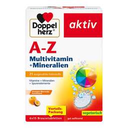 Abbildung: Doppelherz A-Z Multivitamin + Mineralien Brausetabletten 6X15 St, Brausetabletten PZN 19068911