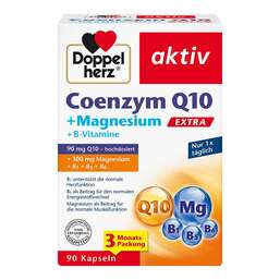 Abbildung: Doppelherz Coenzym Q10 Extra + Magnesium Kapseln 90 St, Kapseln PZN 19073562