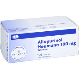 Abbildung: Allopurinol Heumann 100 mg Tabletten 100 St, Tabletten PZN 19075130