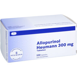 Abbildung: Allopurinol Heumann 300 mg Tabletten 100 St, Tabletten PZN 19075176