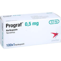 Abbildung: Prograf 0,5 mg Hartkapseln 100 St, Hartkapseln PZN 19075420