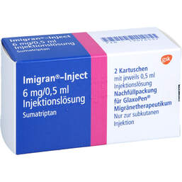 Abbildung: Imigran-Inject Nachfüllpack Injektionslösung 2 St, Injektionslösung PZN 19076537