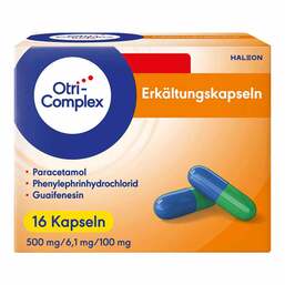 Abbildung: OtriComplex Erkältungskapseln 2X8 St, Hartkapseln PZN 19077815
