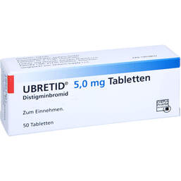 Abbildung: Ubretid Tabletten 5 mg 50 St, Tabletten PZN 19078832