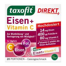Abbildung: Taxofit Eisen + Vitamin C Direkt Granulat 20 St, Granulat PZN 19080556
