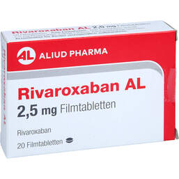 Abbildung: Rivaroxaban AL 2,5 mg Filmtabletten 20 St, Filmtabletten PZN 19094883