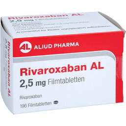 Abbildung: Rivaroxaban AL 2,5 mg Filmtabletten 196 St, Filmtabletten PZN 19094920