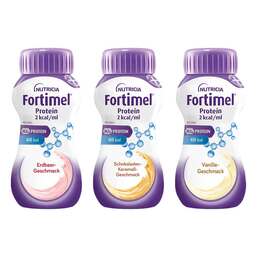 Abbildung: Fortimel Protein 2 kcal Mischkarton Trinknahrung 32X200 ml, Flüssigkeit PZN 19095730