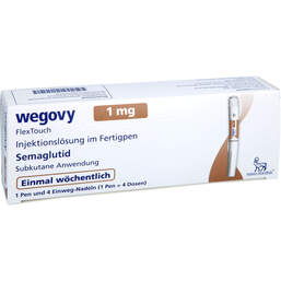 Abbildung: Wegovy 1 mg Flextouch Injektionslösung Fertigpen 1X3 ml, Injektionslösung PZN 19095983