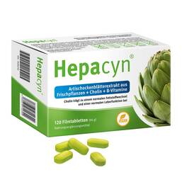 Abbildung: Hepacyn Artischocke Cholin Filmtabletten 120 St, Filmtabletten PZN 19096706