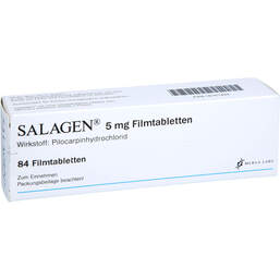 Abbildung: Salagen 5 mg Filmtabletten 84 St, Filmtabletten PZN 19101494