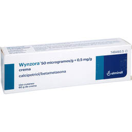 Abbildung: Wynzora 50 Mikrogramm / g + 0,5 mg / g Creme 60 g, Creme PZN 19106534