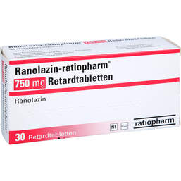 Abbildung: Ranolazin-ratiopharm 750 mg Retardtabletten 30 St, Retard-Tabletten PZN 19114479