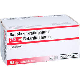 Abbildung: Ranolazin-ratiopharm 750 mg Retardtabletten 60 St, Retard-Tabletten PZN 19114485