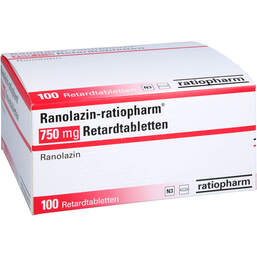 Abbildung: Ranolazin-ratiopharm 750 mg Retardtabletten 100 St, Retard-Tabletten PZN 19114516