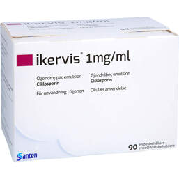 Abbildung: Ikervis 1 mg / ml Augentropfen Emuls.Einzeldosispipette 90X0.3 ml, Augentropfen PZN 19127252