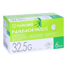 Abbildung: Terumo Nanopass 32,5 Pen Kanüle 0,22x6 mm 100 St, Kanüle PZN 19130515