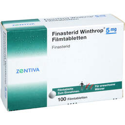 Abbildung: Finasterid Winthrop 5 mg Filmtabletten 100 St, Filmtabletten PZN 19134134