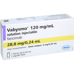 Abbildung: Vabysmo 120 mg / ml Injektionslösung 1 St, Injektionslösung PZN 19144954