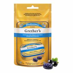 Abbildung: Grethers Blackcurrant Gold zh.Past.Beutel Refill 110 g, Pastillen PZN 19145592 
