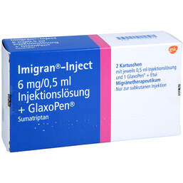 Abbildung: Imigran-Inject + 1 Glaxopen Injektionslösung in einer Fertigsp. 2 St, Injektionslösung PZN 19145913