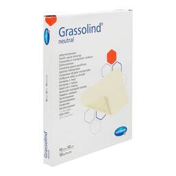 Abbildung: Grassolind Salbenkompressen 10x10 cm steril 10 St, Kompressen PZN 19156489