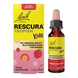 Abbildung: Bachblüten Original Rescura Kids Tropfen Erdbeer alkoholfrei 10 ml, Tropfen PZN 19169440