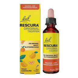 Abbildung: Bachblüten Original Rescura Tropfen alkoholfrei Orange Mango 20 ml, Tropfen PZN 19169575
