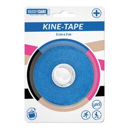 Abbildung: Kine-Tape latexfrei Buddycare med 5cmx5m blau 1 St, Bandage PZN 19169776
