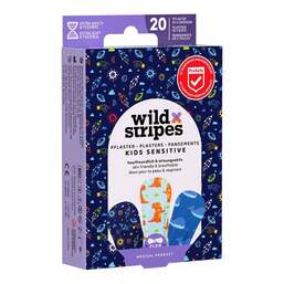 Abbildung: Wild Stripes Kids sensitive Space Int Pflaster 20 St, Pflaster PZN 19175771