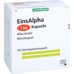 Abbildung: Einsalpha 1 µg Kapseln 100 St, Weichkapseln PZN 19177379