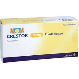 Abbildung: Crestor 5 mg Filmtabletten 100 St, Filmtabletten PZN 19179266