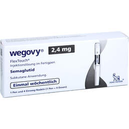Abbildung: Wegovy 2,4 mg Flextouch Injektionslösung Fertigpen 1X3 ml, Injektionslösung PZN 19196709