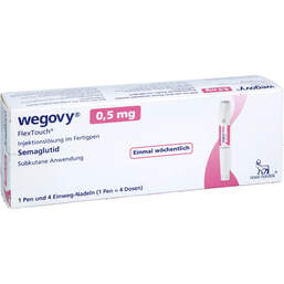 Abbildung: Wegovy 0,5 mg Flextouch Injektionslösung Fertigpen 1X1.5 ml, Injektionslösung PZN 19197666