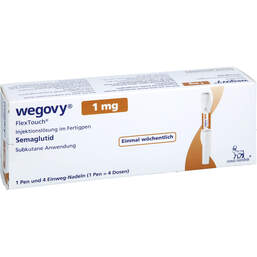 Abbildung: Wegovy 1 mg Flextouch Injektionslösung Fertigpen 1X3 ml, Injektionslösung PZN 19197672