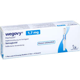 Abbildung: Wegovy 1,7 mg Flextouch Injektionslösung Fertigpen 1X3 ml, Injektionslösung PZN 19197689