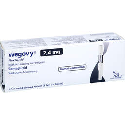 Abbildung: Wegovy 2,4 mg Flextouch Injektionslösung Fertigpen 1X3 ml, Injektionslösung PZN 19197695