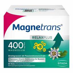 Abbildung: Magnetrans Relax + 400 mg Granulat Sticks Blaubeere 50 St, Granulat PZN 19203740