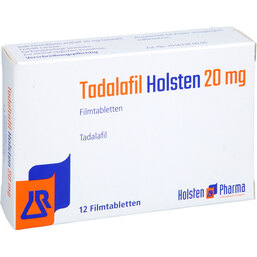 Abbildung: Tadalafil Holsten 20 mg Filmtabletten 12 St, Filmtabletten PZN 19208737