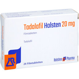 Abbildung: Tadalafil Holsten 20 mg Filmtabletten 24 St, Filmtabletten PZN 19208743