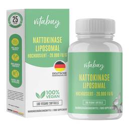 Abbildung: Nattokinase Hochdosiert 20.000 FU / g Weichkapseln 180 St, Weichkapseln PZN 19209926