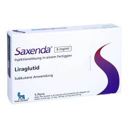 Abbildung: Saxenda 6 mg / ml Injektionslösung in einem Fertigpen 5X3 ml, Injektionslösung PZN 19214471