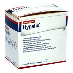 Abbildung: Hypafix Klebevlies hypoallergen 5 cmx10 m 1 St, Pflaster PZN 19215134